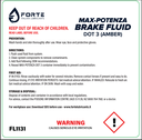 MAX-POTENZA BRAKE FLUID 20L FORTE DOT 3(AMBER)