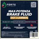 MAX-POTENZA BRAKE FLUID 20L FORTE DOT 3(AMBER)