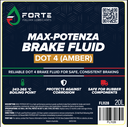 MAX-POTENZA BRAKE FLUID 20L FORTE DOT 4 AMBER/PALE YELLOW