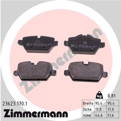 REAR PADS ZIMMERMANN MINI