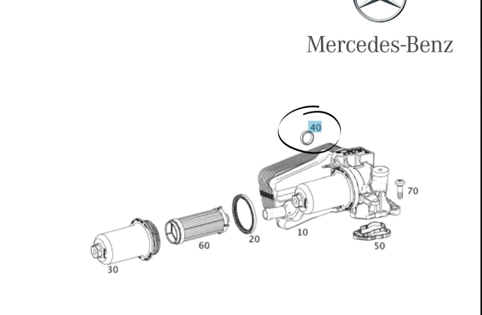 TRANS OIL COOLER O-RING SEALS GENUINE MERC