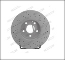 FRONT DISC 295MM CROSS DRILLED FERODO MERC