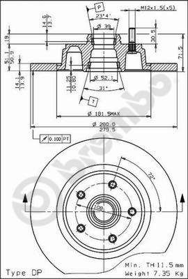 FRONT DISC BREMBO VOLVO