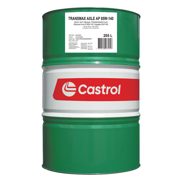 GEAR OIL 205L 85W140 TRANSMAX AXEL AP CASTROL