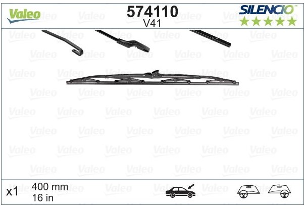 WIPER BLADE VALEO SILENCIO 400MM