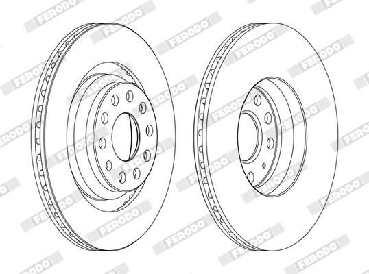 REAR DISC 310MM FERODO VAG