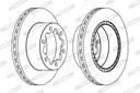 REAR DISC 303MM FERODO MERC