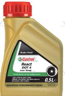 BRAKE FLUID 500ML DOT 4 REACT LOW TEMP CASTROL