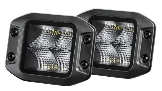 FLOOD LIGHT 3.2" FLUSH MOUNT BLACK MAGIC LED CUBE KIT HELLA