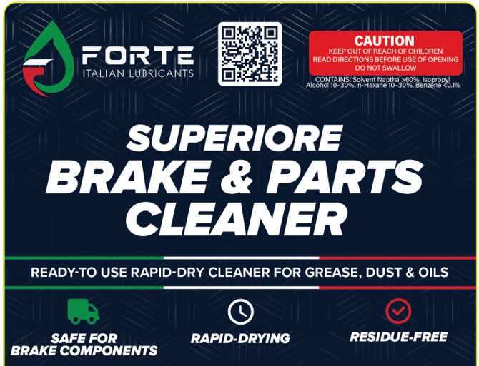 SUPERIORE BRAKE & PARTS CLEANER 200L FORTE SOLVENT