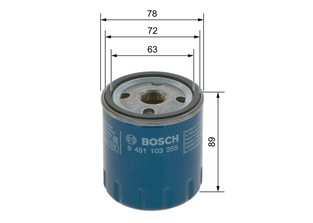 OIL FILTER BOSCH PSA