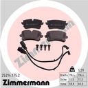 REAR PADS WITH SENSORS ZIMMERMANN VAG