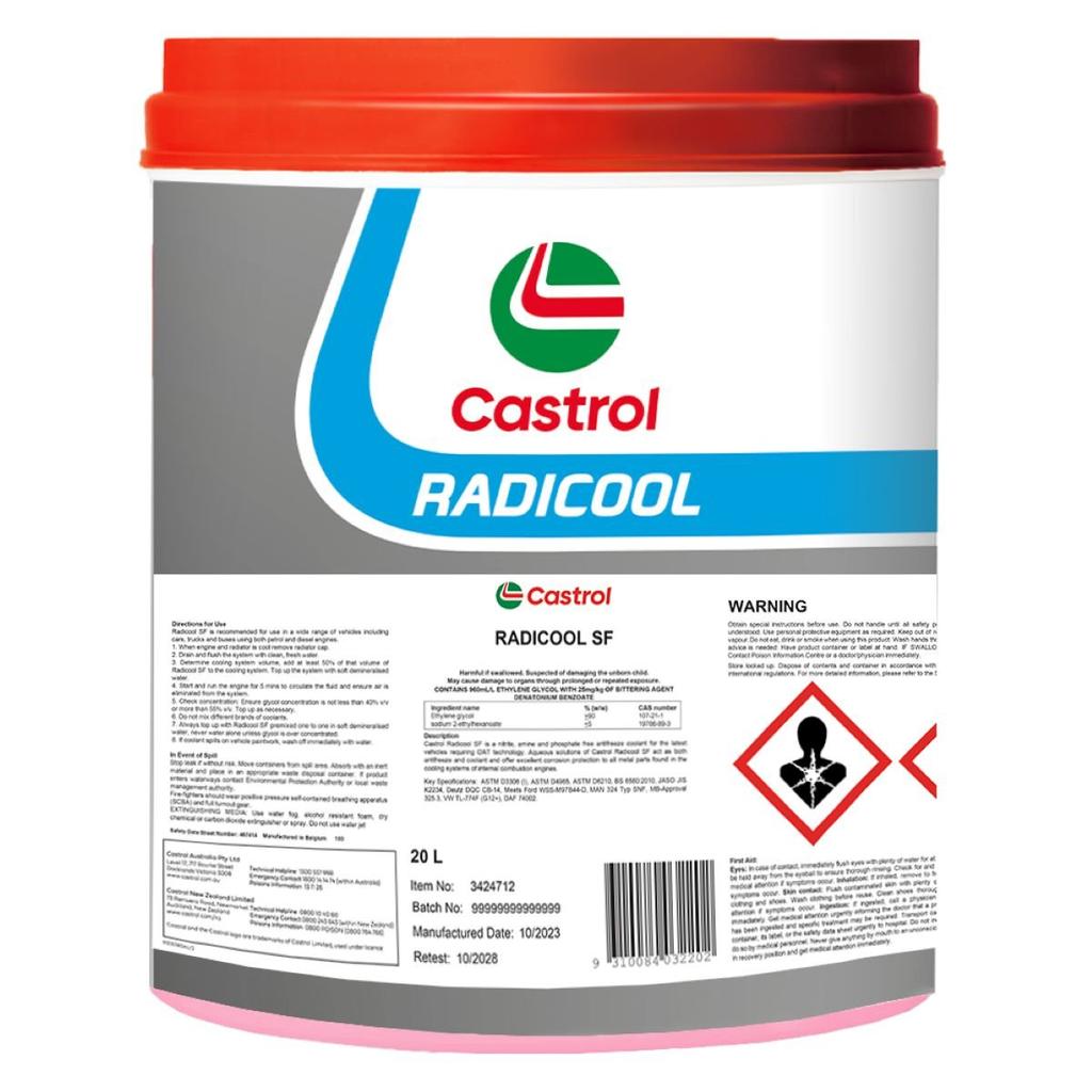 COOLANT CONCENTRATE RED 20L RADICOOL SF CASTROL