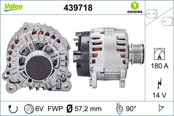 ALTERNATOR VALEO VAG 14V 180A