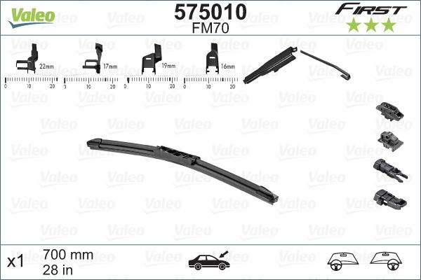 WIPER BLADE 24" VALEO 575008
