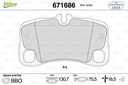 PADS REAR VALEO PORSCHE