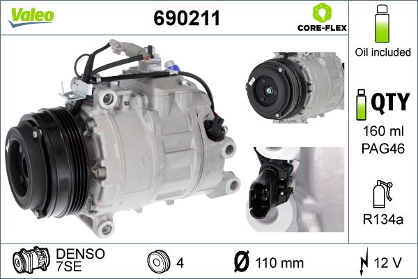 A/C COMPRESSOR VALEO BMW