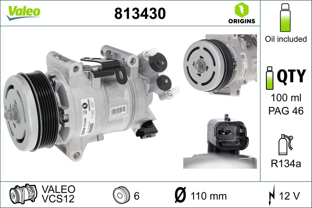 A/C COMPRESSOR VALEO PSA