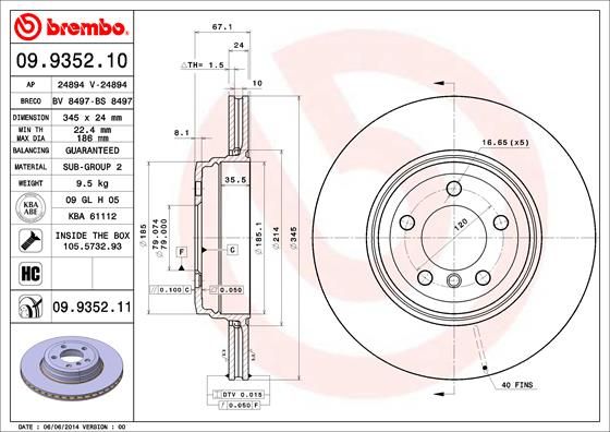 REAR DISC BREMBO BMW