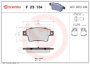 PADS REAR BREMBO FIAT