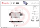 PADS REAR BREMBO PSA [DNO]