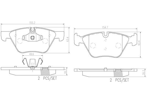 PADS FRONT BREMBO BMW