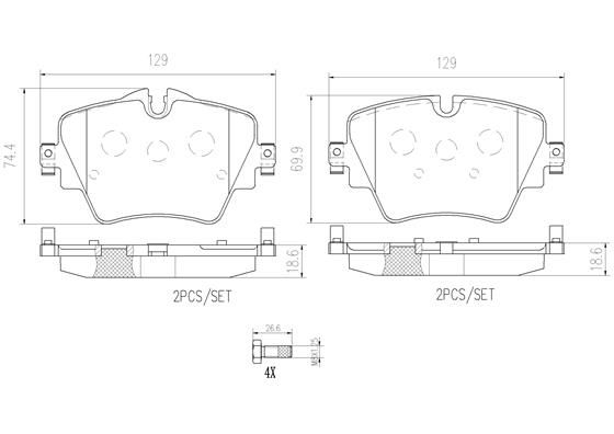PADS FRONT BREMBO BMW/MINI