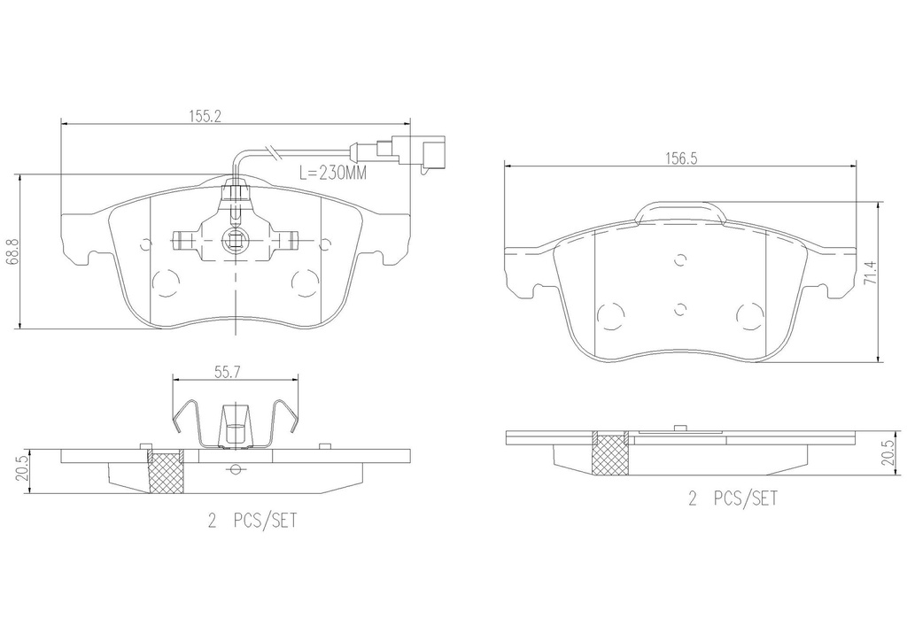PADS FRONT BREMBO ALFA