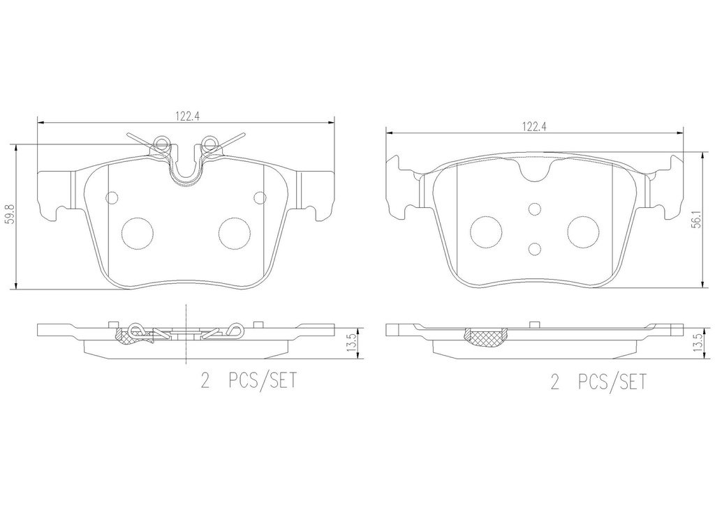 PADS REAR BREMBO JAGUAR