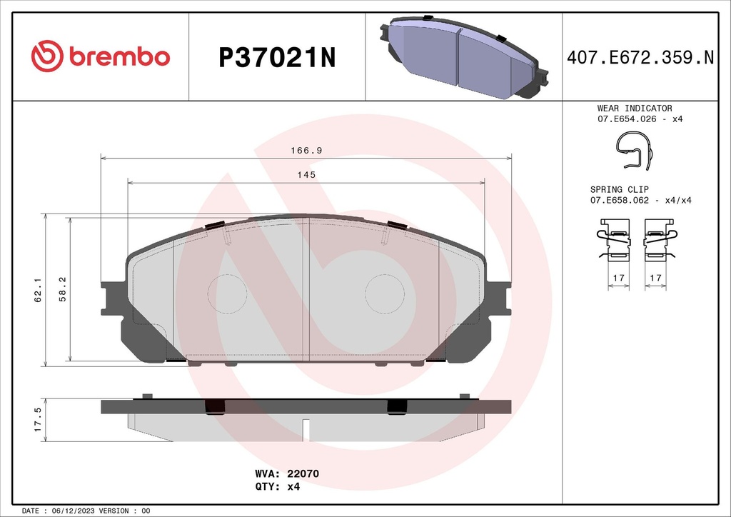 PADS FRONT BREMBO JEEP