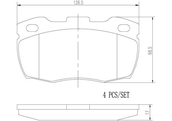 PADS FRONT BREMBO LAND ROVER