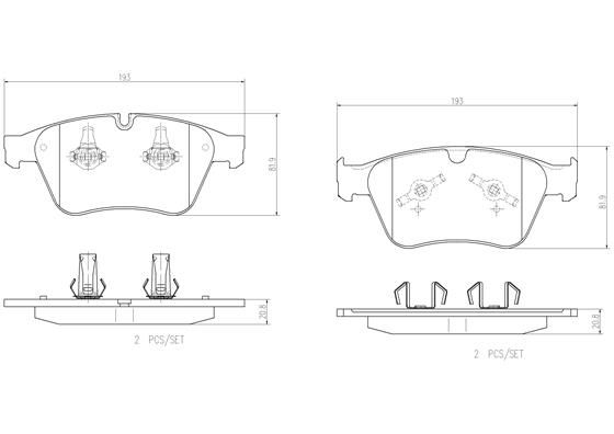PADS FRONT NAO TECH  BREMBO MERC