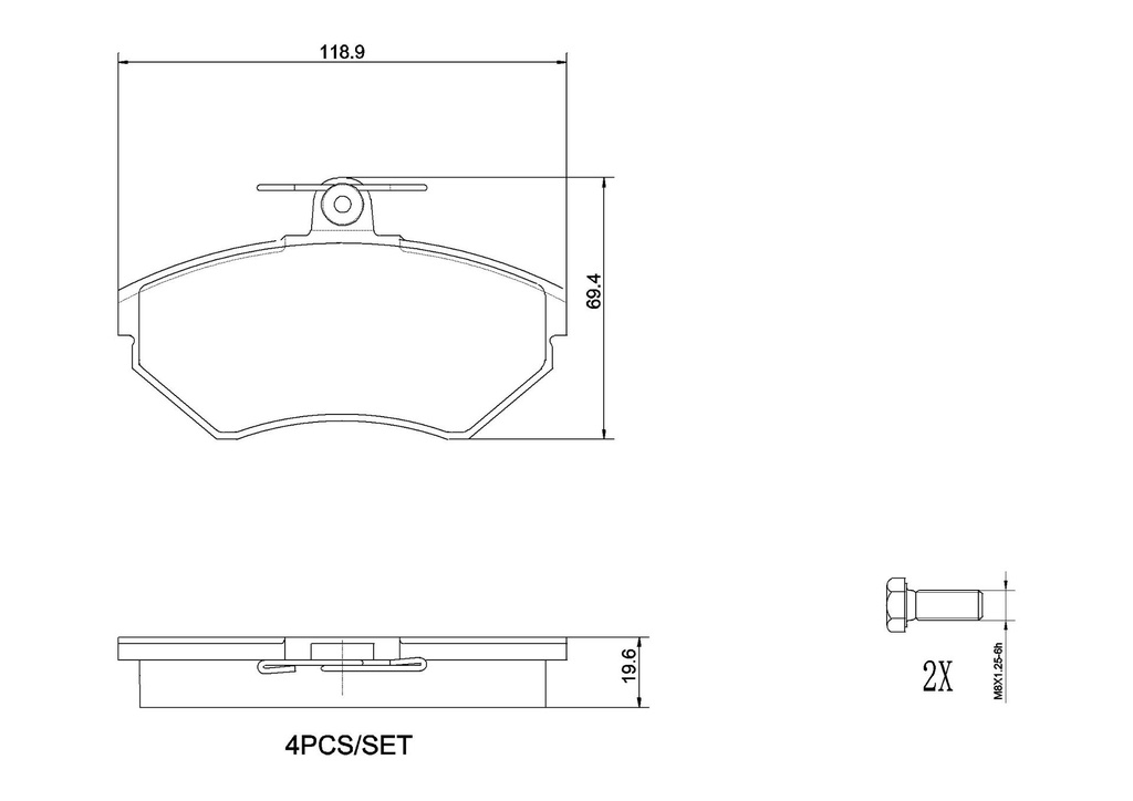 PADS FRONT BREMBO VAG
