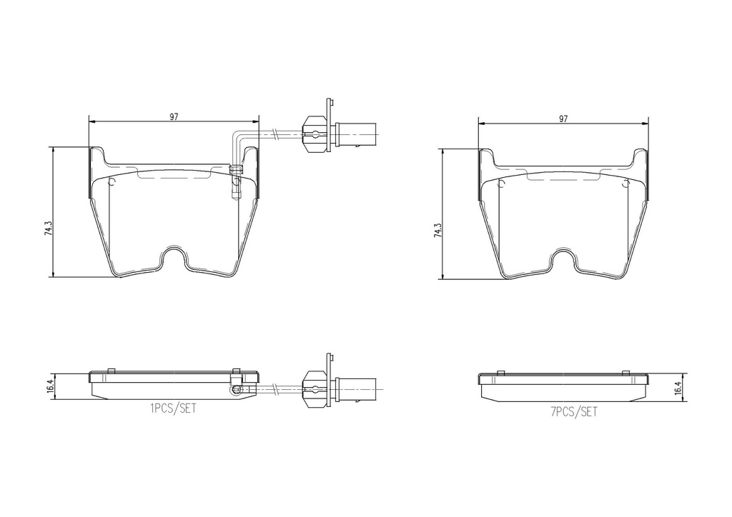 PADS FRONT BREMBO VAG