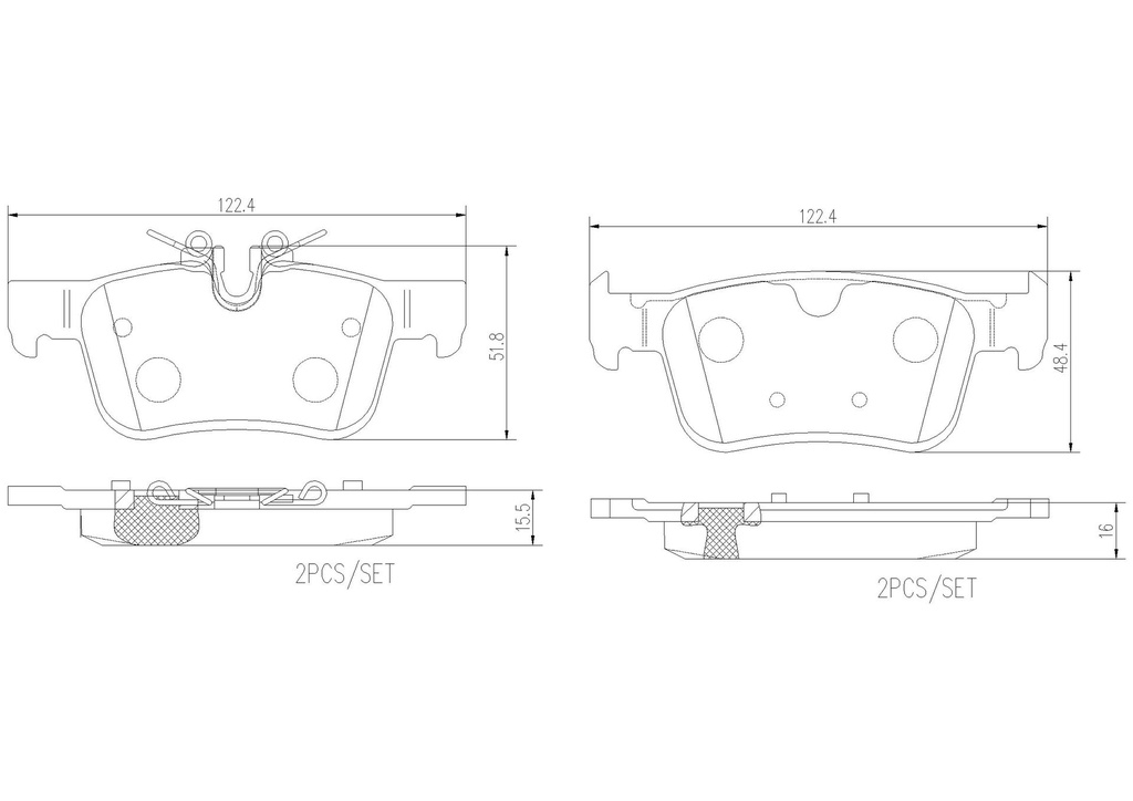 PADS REAR BREMBO VOLVO