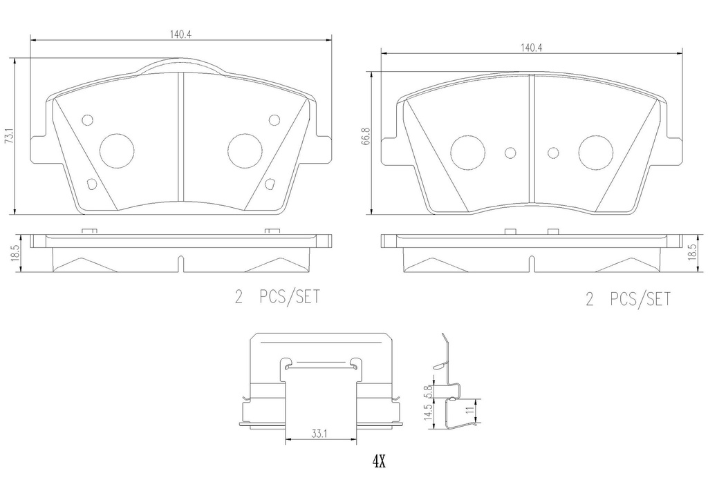 PADS FRONT BREMBO VOLVO