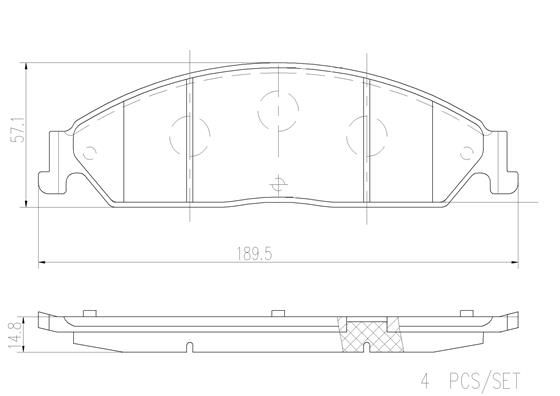 PADS FRONT BREMBO FORD
