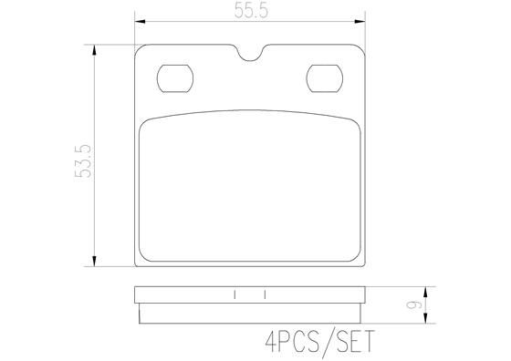 PADS REAR BREMBO JAGUAR TESLA