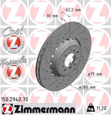 FRONT DISC LH ZIMMERMANN BMW