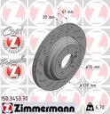 REAR DISC LH ZIMMEMANN BMW