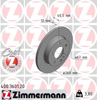 FRONT DISC ZIMMERMANN MERC