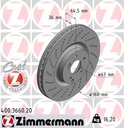 FRONT DISC 360MM ZIMMERMANN MERC