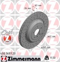 REAR DISC 365MM XDRILLED ZIMMERMANN MERC