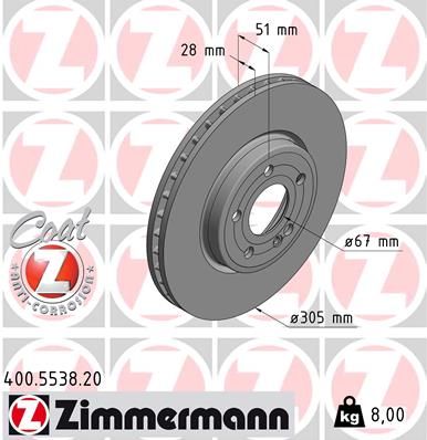 FRONT DISC ZIMMERMANN MERC