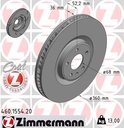 FRONT DISC LH 360MM ZIMMERMANN PORSCHE