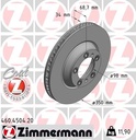 FRONT DISC LH 350MM ZIMMERMANN PORSCHE