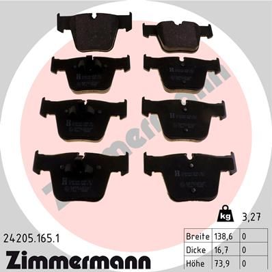 PADS FRONT ZIMMERMANN MERC
