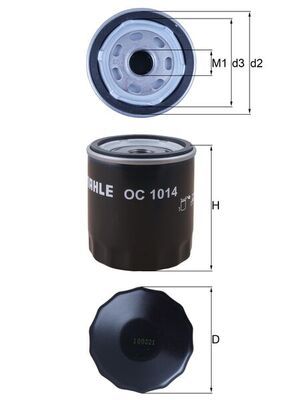 OIL FILTER MAHLE VOLVO