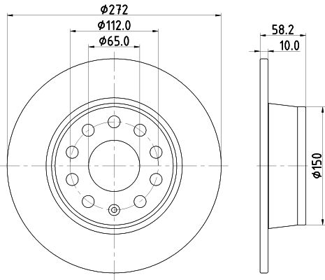 REAR DISC 272MM PAGID VAG