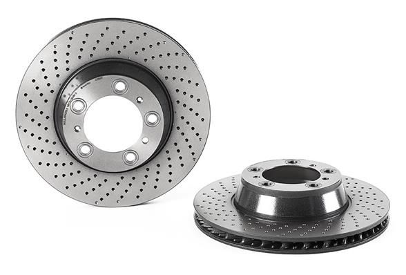 REAR DISC LH 330MM XDRILLED BREMBO PORSC